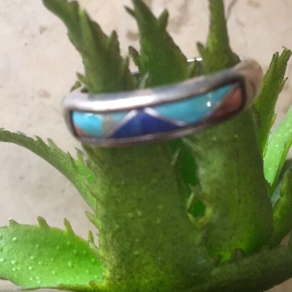 Southwest Silver & Gem Ring - Picture 2 of 6